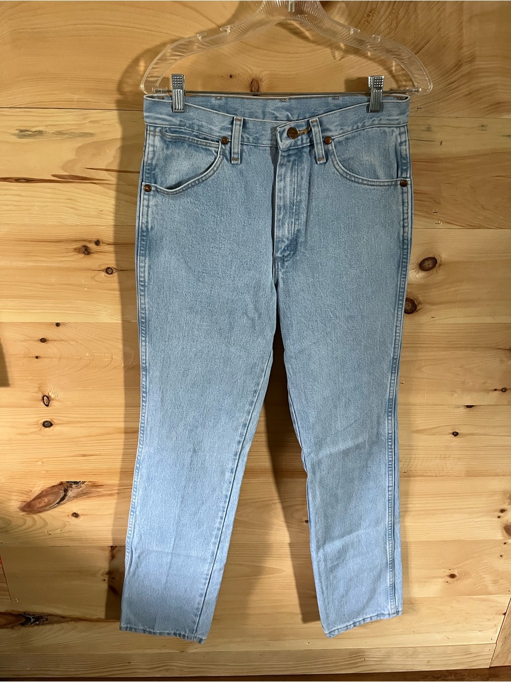 Wrangler Men’s Light Wash Slim Straight Jeans Size 29x34